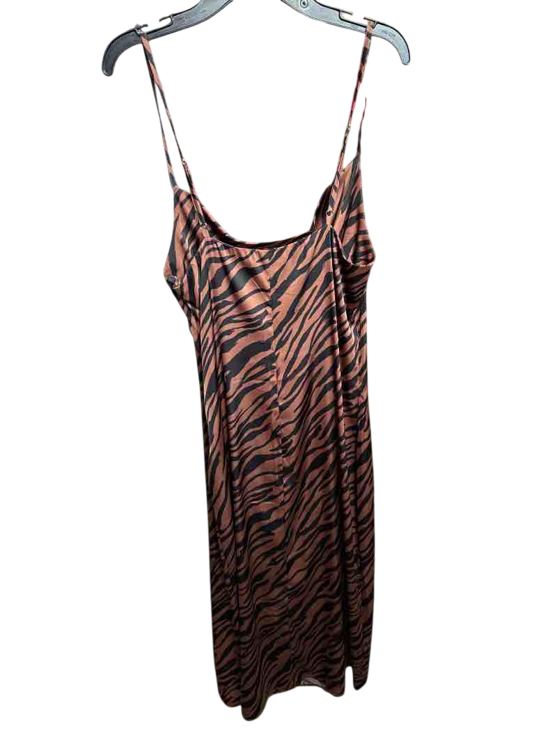 Tan/Black Forever21 Cami Silk Dress, S